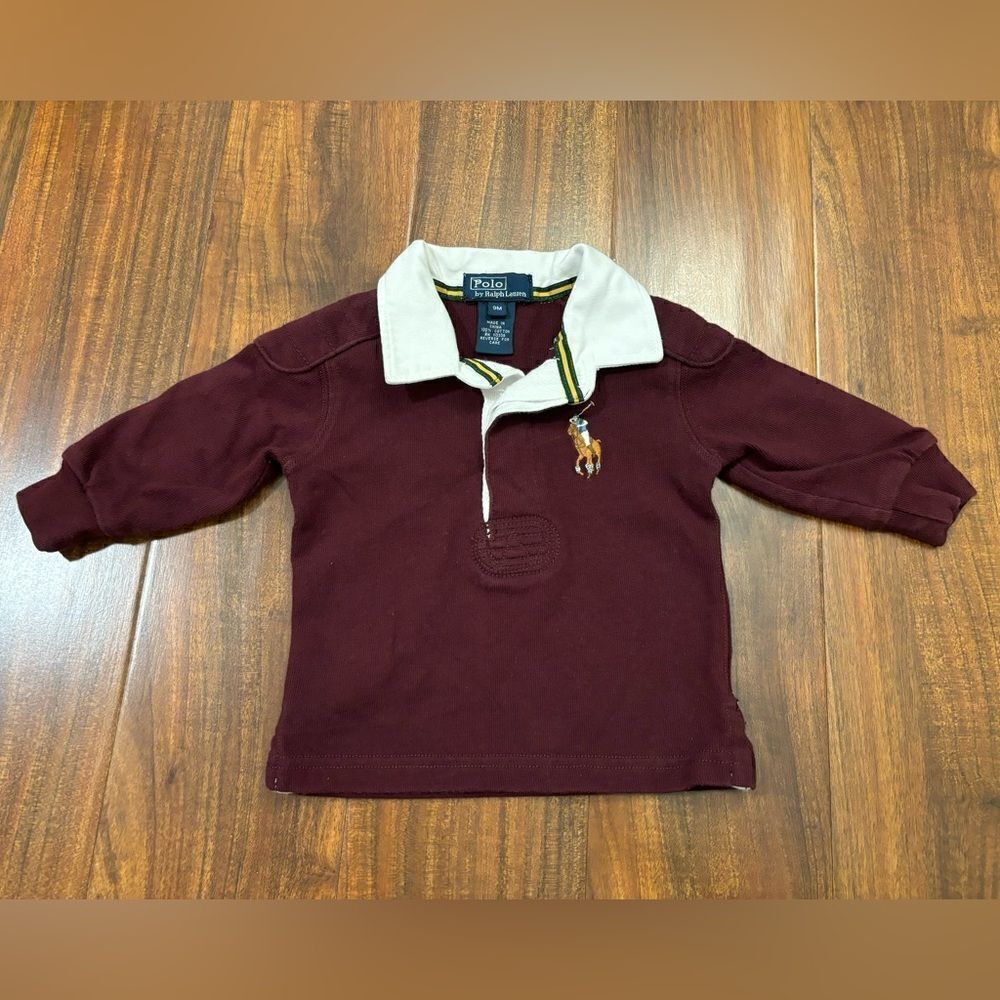 Polo Ralph Lauren long sleeve maroon collared shirt